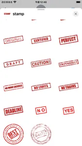 Red Rubber Stamp Stickers screenshot 2