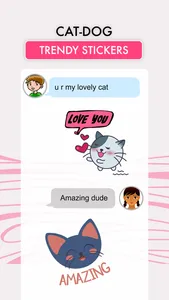 Cat Dog Static Stickers screenshot 1