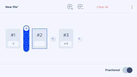 Fractional calculator screenshot 1