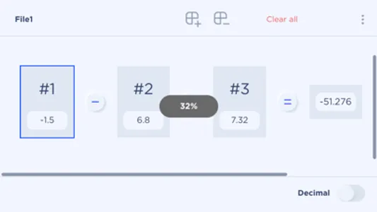 Fractional calculator screenshot 2