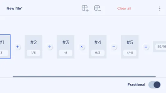 Fractional calculator screenshot 3