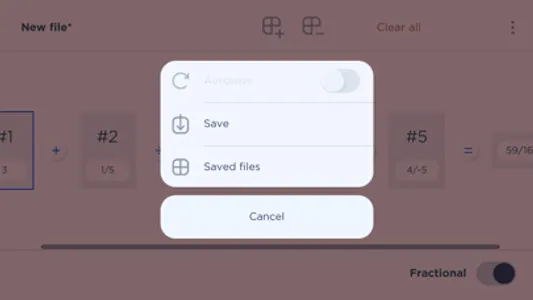 Fractional calculator screenshot 4