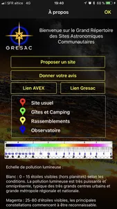 iGresac Répertoire Sites Astro screenshot 2