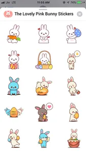 The Lovely Pink Bunny Stickers screenshot 3