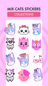 Cute Cat Pink Stickers Pack screenshot 2