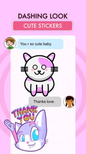 Cute Cat Pink Stickers Pack screenshot 3