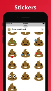 Poop emoji stickers for phone screenshot 1