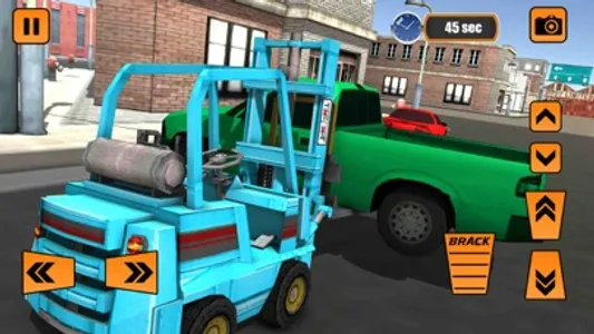 real police car parking forklift simulator screenshot 2