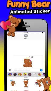 Funny Bear Animated Sticker screenshot 1