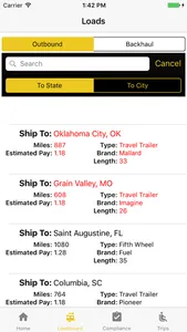 Indiana Transport Driver App screenshot 1