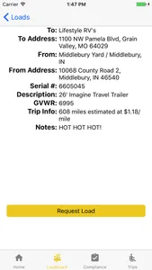 Indiana Transport Driver App screenshot 2