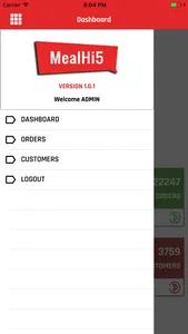 MealHi5 - Admin Panel screenshot 2