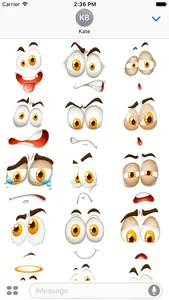 Face Emotion Stickers: Fun Cute Facial Expression screenshot 1