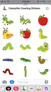 Caterpillar Crawling Stickers screenshot 0