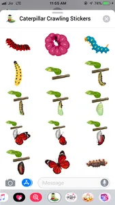 Caterpillar Crawling Stickers screenshot 1