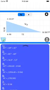 Triangle & Angle calculator screenshot 1