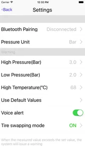 BT TPMS screenshot 1