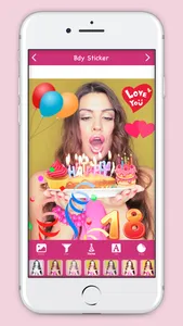 B'day Sticker : Sticker Booth screenshot 1