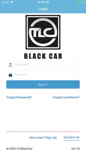 TLCBlackCarApp screenshot 0