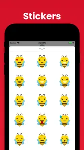 Bee stickers - Animal emoji screenshot 0