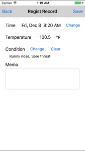 Body Temperature Recorder screenshot 2