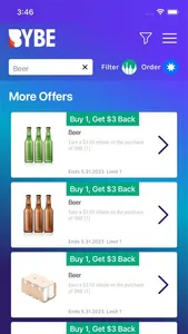 BYBE: Cash Back Rebates screenshot 1