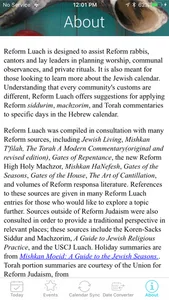 Reform Luach screenshot 5