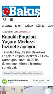 Kapaklı Bakış Gazetesi screenshot 1