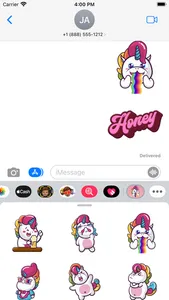 Rainbow Fatty Unicorn Stickers screenshot 0