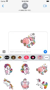 Rainbow Fatty Unicorn Stickers screenshot 1