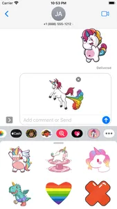 Rainbow Fatty Unicorn Stickers screenshot 2