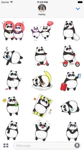 Panda Bear Stickers & Emoji screenshot 2