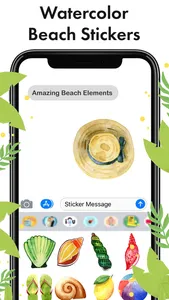 The Watercolor Beach Stickers screenshot 3