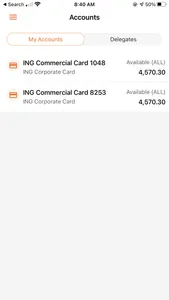 ING Commercial Card screenshot 2