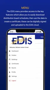 EDIS electrical certificates screenshot 1