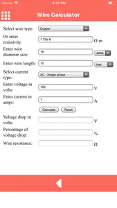 Wire Calculator screenshot 3