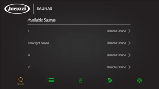 Jacuzzi® Sauna Connect App screenshot 1