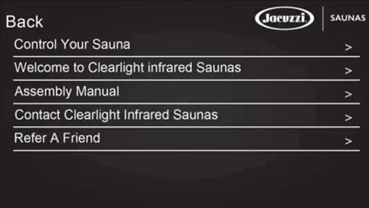 Jacuzzi® Sauna Connect App screenshot 2