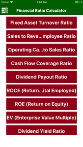 Financial Ratio Calculator screenshot 1