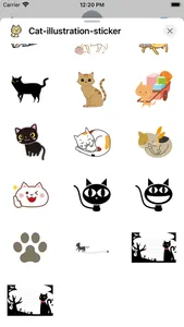 Cat illustration sticker screenshot 1