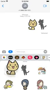 Cat illustration sticker screenshot 2