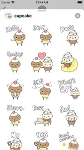 Cup cake character sticker screenshot 1