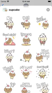 Cup cake character sticker screenshot 2