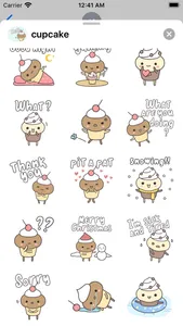 Cup cake character sticker screenshot 3