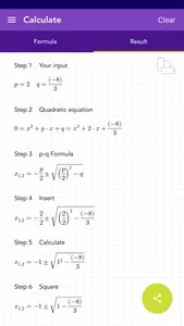 Quadratic Formula PQ PRO screenshot 1