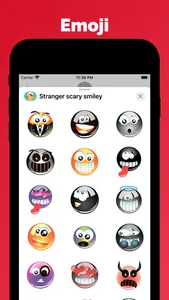 Stranger scary stickers emoji screenshot 0