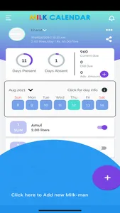 Milk calendar screenshot 5