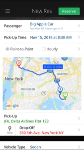 Big Apple Car Booking App screenshot 1