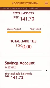 Kina Retail Mobile Banking screenshot 1