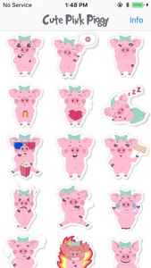 Pink Piggy Animated Stickers screenshot 1